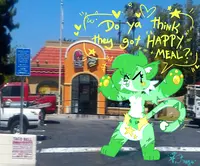 View image: Tiger at the Pizza Hut & Taco Bell